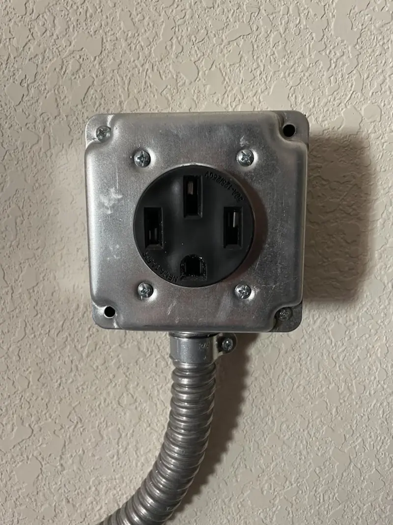 NEMA 14-50 outlet installed for Electrical Panel Upgrade in Diboll